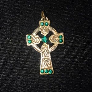 Antique Gold Celtic Cross pendant
